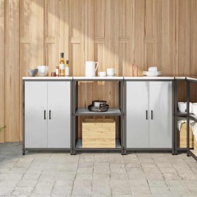 Juego de Almacenamiento de Cocina con estante 3 pcs Plateado en Armarios de cocina | Comprar online en Foru.es