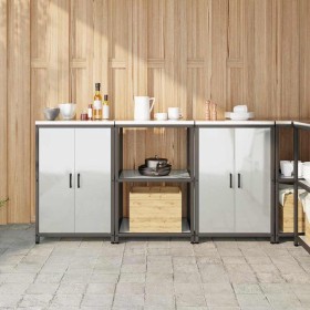 Juego de Almacenamiento de Cocina con estante 3 pcs Plateado en Armarios de cocina | Comprar online en Foru.es