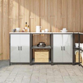 Juego de Almacenamiento de Cocina con estante 3 pcs Plateado en Armarios de cocina | Comprar online en Foru.es