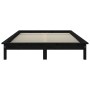 Estructura de cama de madera maciza de pino negro 140x190 cm de vidaXL, Camas y somieres - Ref: Foro24-820590, Precio: 97,07 ...