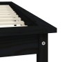 Estructura de cama de madera maciza de pino negro 140x190 cm de vidaXL, Camas y somieres - Ref: Foro24-820590, Precio: 97,07 ...