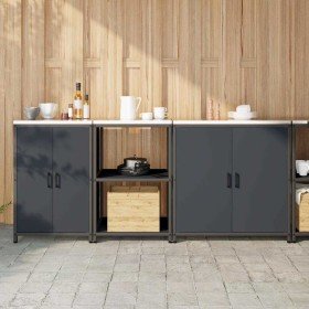 Juego de Almacenamiento de Cocina con estante 3 pcs Antracita en Armarios de cocina | Comprar online en Foru.es