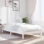 Estructura cama individual madera maciza pino blanco 90x190 cm de vidaXL, Camas y somieres - Ref: Foro24-820572, Precio: 92,7...