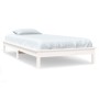 Estructura cama individual madera maciza pino blanco 90x190 cm de vidaXL, Camas y somieres - Ref: Foro24-820572, Precio: 93,9...