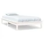 Estructura cama individual madera maciza pino blanco 90x190 cm de vidaXL, Camas y somieres - Ref: Foro24-820572, Precio: 92,7...