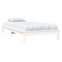 Estructura cama individual madera maciza pino blanco 90x190 cm de vidaXL, Camas y somieres - Ref: Foro24-820572, Precio: 93,9...