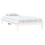Estructura cama individual madera maciza pino blanco 90x190 cm de vidaXL, Camas y somieres - Ref: Foro24-820572, Precio: 92,7...