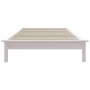 Estructura cama individual madera maciza pino blanco 90x190 cm de vidaXL, Camas y somieres - Ref: Foro24-820572, Precio: 93,9...