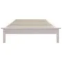 Estructura cama individual madera maciza pino blanco 90x190 cm de vidaXL, Camas y somieres - Ref: Foro24-820572, Precio: 92,7...