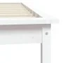 Estructura cama individual madera maciza pino blanco 90x190 cm de vidaXL, Camas y somieres - Ref: Foro24-820572, Precio: 92,7...
