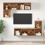 Conjunto de mueble de TV Montaje en la pared 4 pcs Madera Vieja en Muebles TV | Comprar online en Foru.es