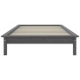 Estructura de cama madera maciza de pino gris 90x200 cm de vidaXL, Camas y somieres - Ref: Foro24-820528, Precio: 92,83 €, De...