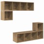 Conjunto de mueble de TV 4 pcs Roble artesanal en Muebles TV | Comprar online en Foru.es