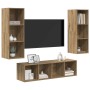 Conjunto de mueble de TV 3 pcs Roble artesanal en Muebles TV | Comprar online en Foru.es