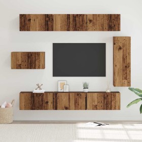 Conjunto de mueble de TV 8 pcs Madera envejecida en Muebles TV | Comprar online en Foru.es