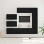 Conjunto de mueble de TV 8 pcs Roble Negro Madera de ingeniería en Muebles TV | Comprar online en Foru.es