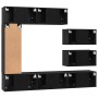 Conjunto de mueble de TV 8 pcs Roble Negro Madera de ingeniería en Muebles TV | Comprar online en Foru.es
