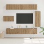 Conjunto de mueble de TV 8 pcs Roble artesanal en Muebles TV | Comprar online en Foru.es