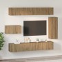 Conjunto de mueble de TV 8 pcs Roble artesanal en Muebles TV | Comprar online en Foru.es