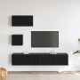 Conjunto de mueble de TV 3 pcs Roble Negro Madera de ingeniería en Muebles TV | Comprar online en Foru.es