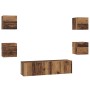 Conjunto de mueble de TV 6 pcs Madera envejecida en Muebles TV | Comprar online en Foru.es