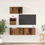 Conjunto de mueble de TV 4 pcs Madera envejecida en Muebles TV | Comprar online en Foru.es