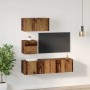 Conjunto de mueble de TV 4 pcs Madera envejecida en Muebles TV | Comprar online en Foru.es
