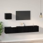 Conjunto de mueble de TV 4 pcs Roble Negro Madera de ingeniería en Muebles TV | Comprar online en Foru.es
