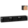 Conjunto de mueble de TV 4 pcs Roble Negro Madera de ingeniería en Muebles TV | Comprar online en Foru.es