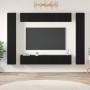 Conjunto de mueble de TV Montaje en la pared 10 pcs Roble Negro en Muebles TV | Comprar online en Foru.es