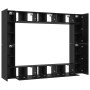 Conjunto de mueble de TV Montaje en la pared 10 pcs Roble Negro en Muebles TV | Comprar online en Foru.es