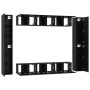 Conjunto de mueble de TV Montaje en la pared 10 pcs Roble Negro en Muebles TV | Comprar online en Foru.es