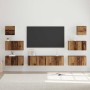 Conjunto de mueble de TV 8 pcs Madera envejecida en Muebles TV | Comprar online en Foru.es