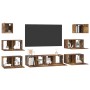 Conjunto de mueble de TV 8 pcs Madera envejecida en Muebles TV | Comprar online en Foru.es