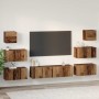 Conjunto de mueble de TV 8 pcs Madera envejecida en Muebles TV | Comprar online en Foru.es