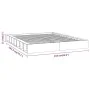 White solid wood bed frame 200x200 cm by vidaXL, Beds and slatted bases - Ref: Foro24-820657, Price: 163,65 €, Discount: %