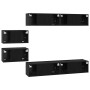 Conjunto de mueble de TV 6 pcs Roble Negro Madera contrachapada en Muebles TV | Comprar online en Foru.es