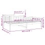 Sofá cama madera maciza de pino 90x200 cm de vidaXL, Camas y somieres - Ref: Foro24-820726, Precio: 93,35 €, Descuento: %
