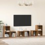 Conjunto de mueble de TV Montaje en la pared 6 pcs Madera Vieja en Muebles TV | Comprar online en Foru.es