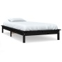 Estructura de cama madera maciza de pino negra 100x200 cm de vidaXL, Camas y somieres - Ref: Foro24-820535, Precio: 108,97 €,...