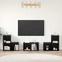 Conjunto de mueble de TV 6 pcs Roble Negro Madera contrachapada en Muebles TV | Comprar online en Foru.es