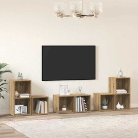 Conjunto de mueble de TV 6 pcs Roble artesanal en Muebles TV | Comprar online en Foru.es