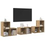 Conjunto de mueble de TV 6 pcs Roble artesanal en Muebles TV | Comprar online en Foru.es