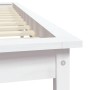 Estructura de cama madera maciza de pino blanco 135x190 cm de vidaXL, Camas y somieres - Ref: Foro24-820582, Precio: 97,90 €,...