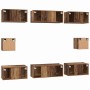 Conjunto de mueble de TV Montaje en la pared 8 pcs Madera Vieja en Muebles TV | Comprar online en Foru.es