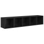 Juego de muebles de TV 2 pcs Roble Negro Madera contrachapada en Muebles TV | Comprar online en Foru.es