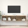 Juego de muebles de TV 2 pcs Roble artesanal en Muebles TV | Comprar online en Foru.es