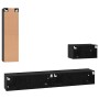 Mueble de TV de Pared 4 pcs Roble Negro Madera contrachapada en Muebles TV | Comprar online en Foru.es