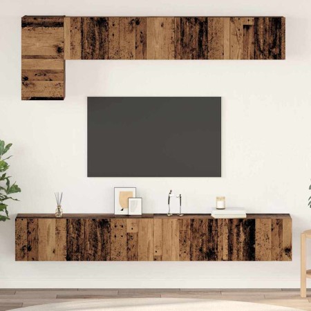 Conjunto de mueble de TV 5 pcs Madera envejecida en Muebles TV | Comprar online en Foru.es