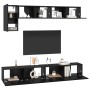 Conjunto de mueble de TV 5 pcs Roble Negro Madera de ingeniería en Muebles TV | Comprar online en Foru.es